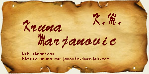 Kruna Marjanović vizit kartica
